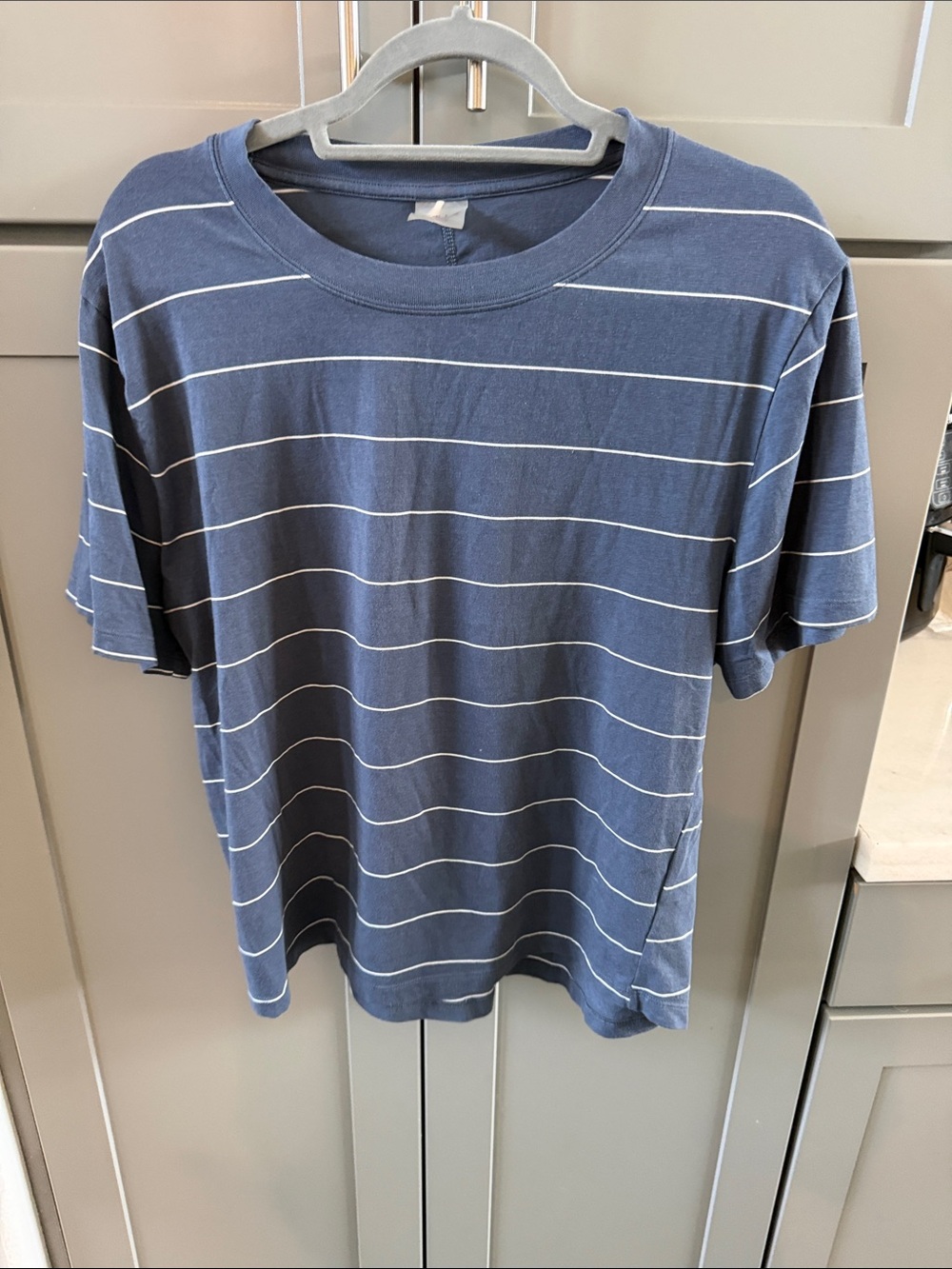 Striped Navy Short-Sleeve Crew Tee